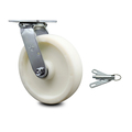 Service Caster 8 Inch Nylon Swivel Caster with Roller Bearing and Swivel Lock SCC-30CS820-NYR-BSL